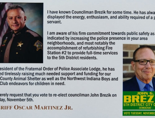 Sheriff Oscar Martinez Jr. endorses John Brezik for 5th District City Council